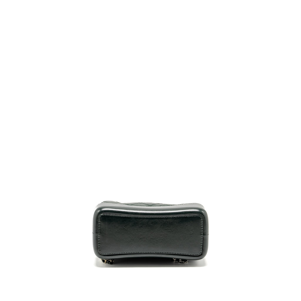 SMALL GABRIELLE BACKPACK AGED CALFSKIN DARK GREEN MULTICOLOR HARDWARE