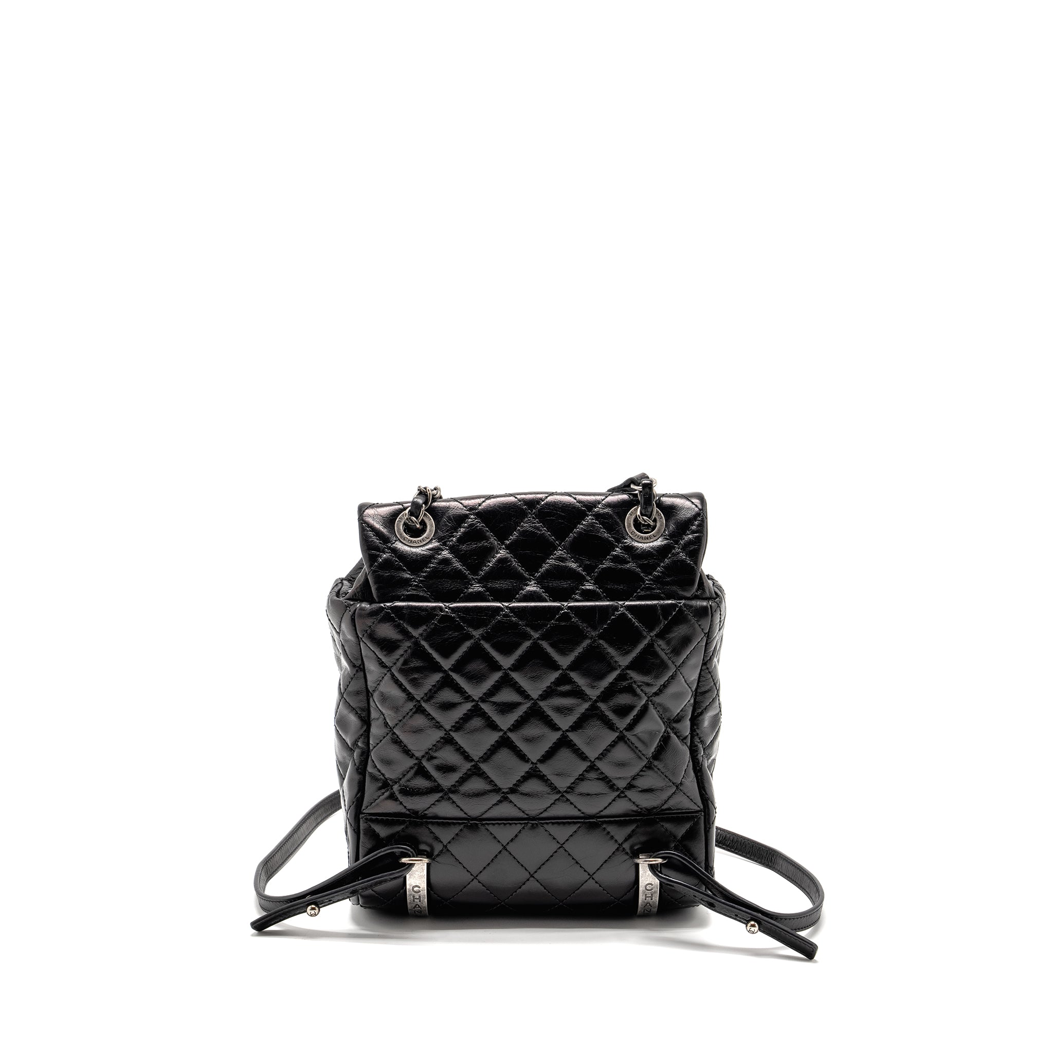 MOUNTAIN BACKPACK QUILTED CALFSKIN BLACK RUTHENIUM HARDWARE