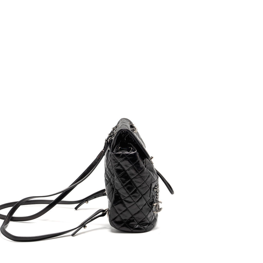 MOUNTAIN BACKPACK QUILTED CALFSKIN BLACK RUTHENIUM HARDWARE