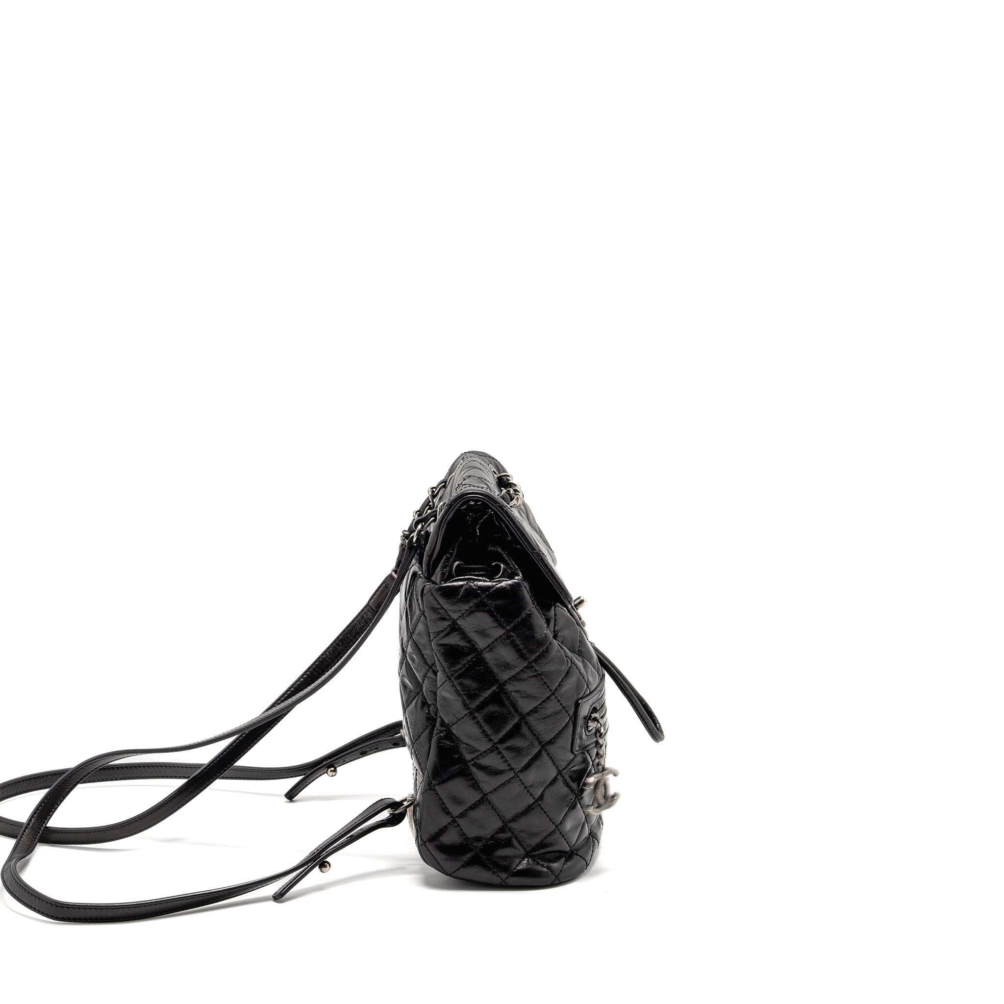 MOUNTAIN BACKPACK QUILTED CALFSKIN BLACK RUTHENIUM HARDWARE