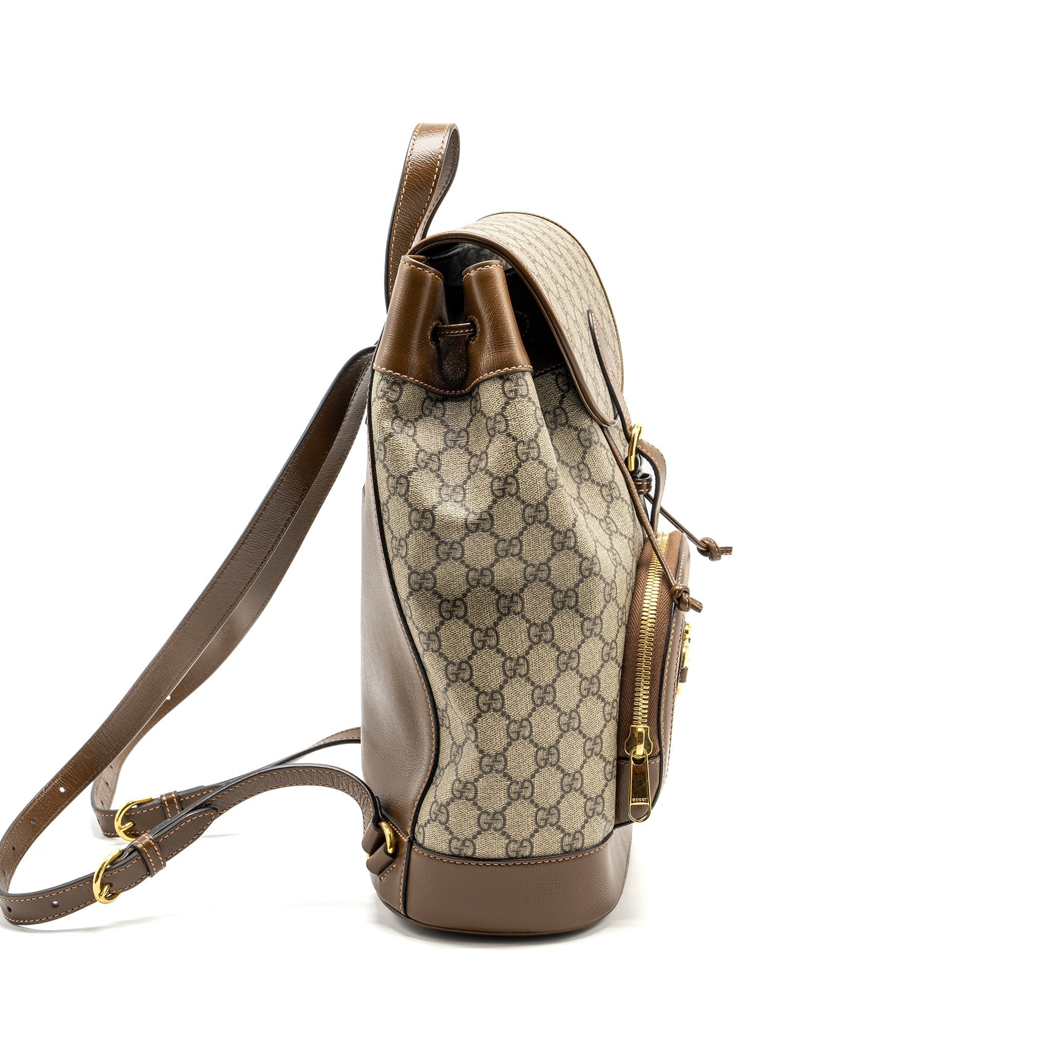 1955 HORSEBIT BACKPACK GG SUPREME CANVAS / CALFSKIN BROWN GHW