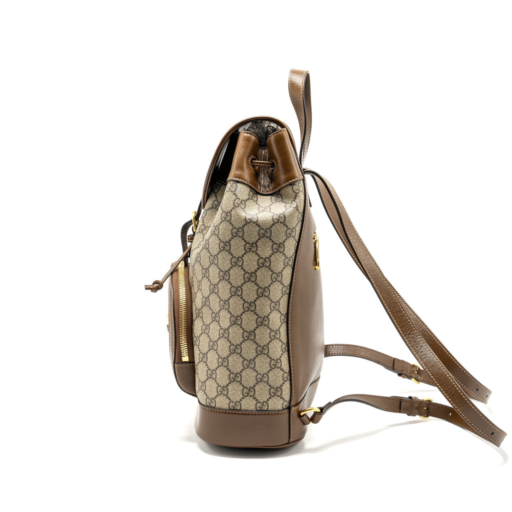 1955 HORSEBIT BACKPACK GG SUPREME CANVAS / CALFSKIN BROWN GHW