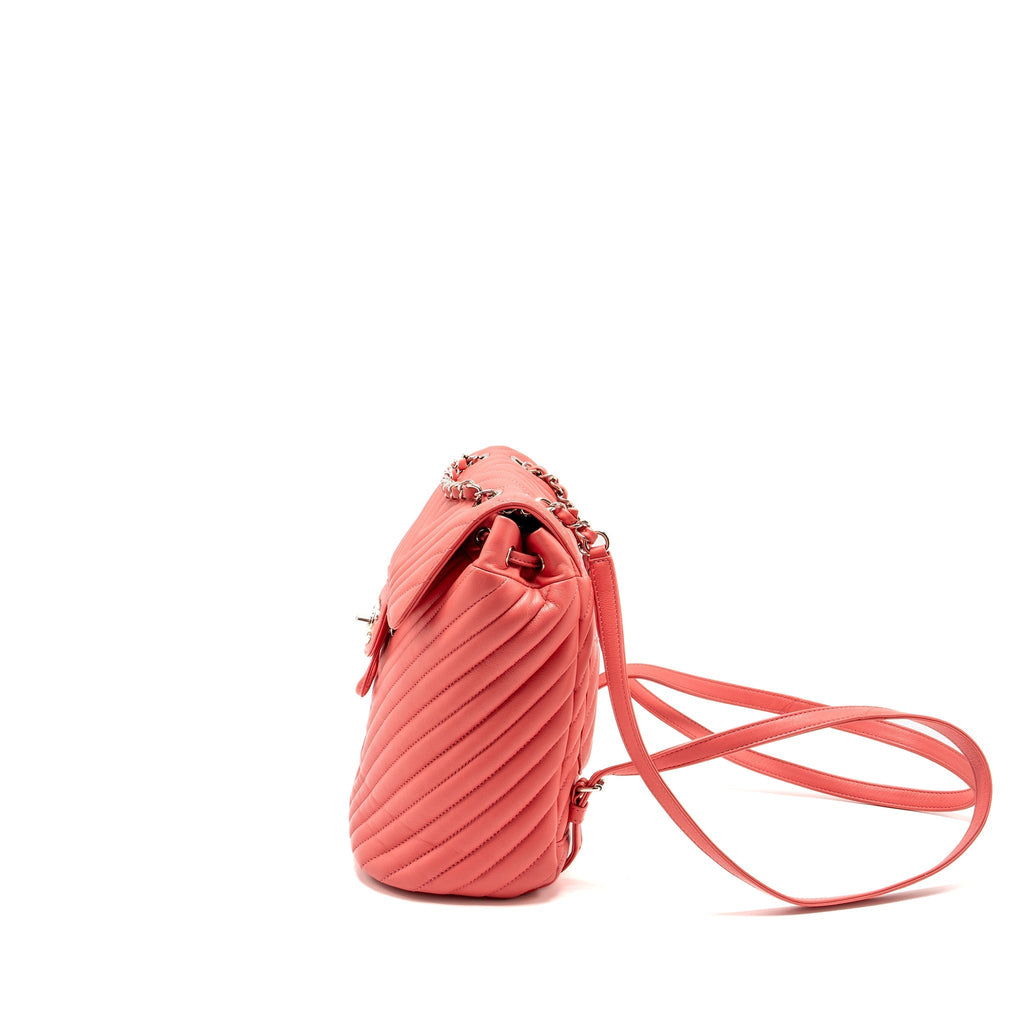 SMALL URBAN SPIRIT BACKPACK CHEVRON CALFSKIN PINK SHW