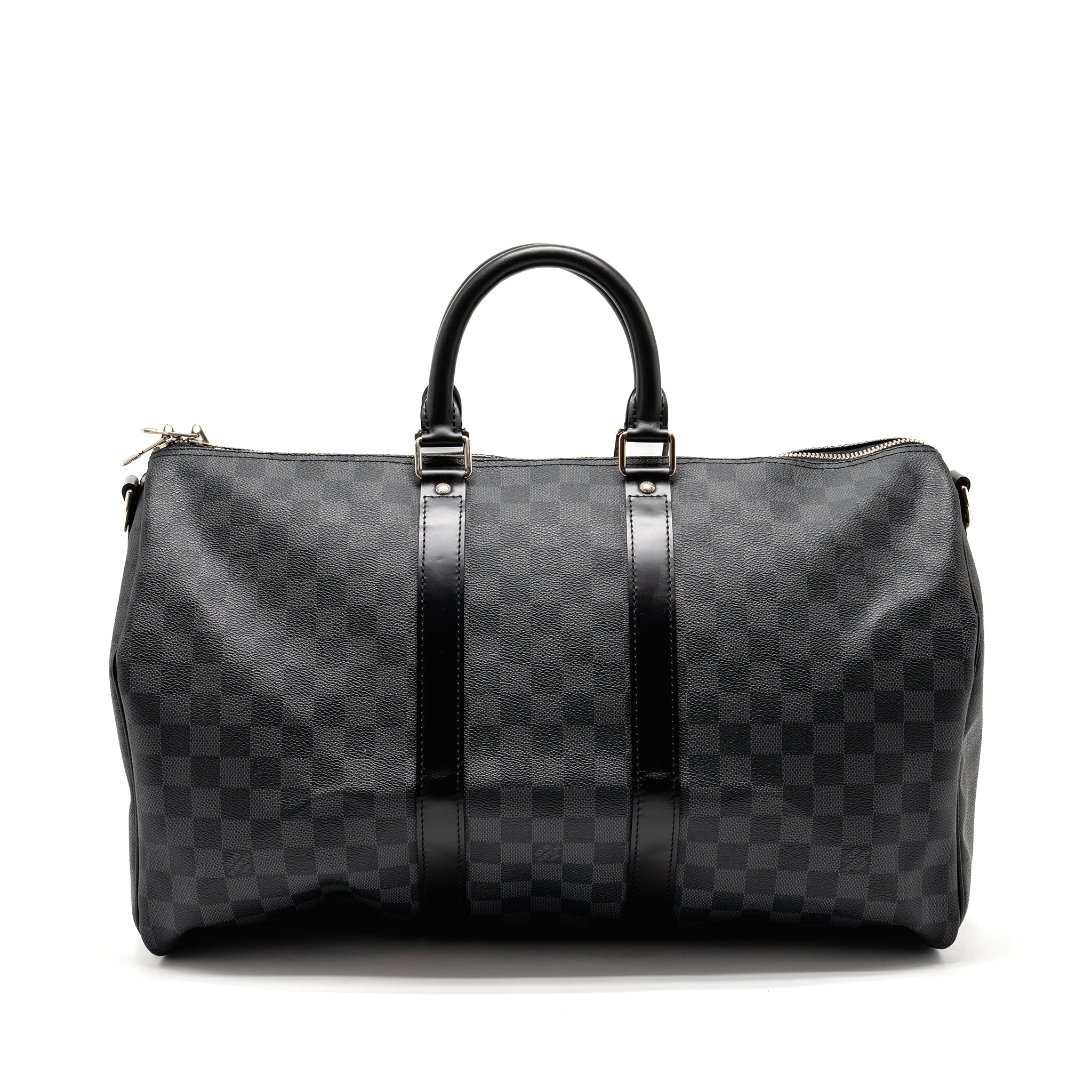 KEEPALL BANDOULIERE 45 DAMIER GRAPHITE CANVAS BLACK SHW