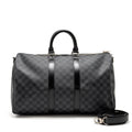 KEEPALL BANDOULIERE 45 DAMIER GRAPHITE CANVAS BLACK SHW