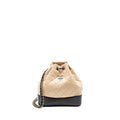 SMALL GABRIELLE BACKPACK AGED CALFSKIN BEIGE/BLACK MULTICOLOUR HARDWARE