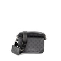 TRIO MESSANGER MONOGRAM ECLIPSE CANVAS BLACK/GREY WITH BLACK HARDWARE