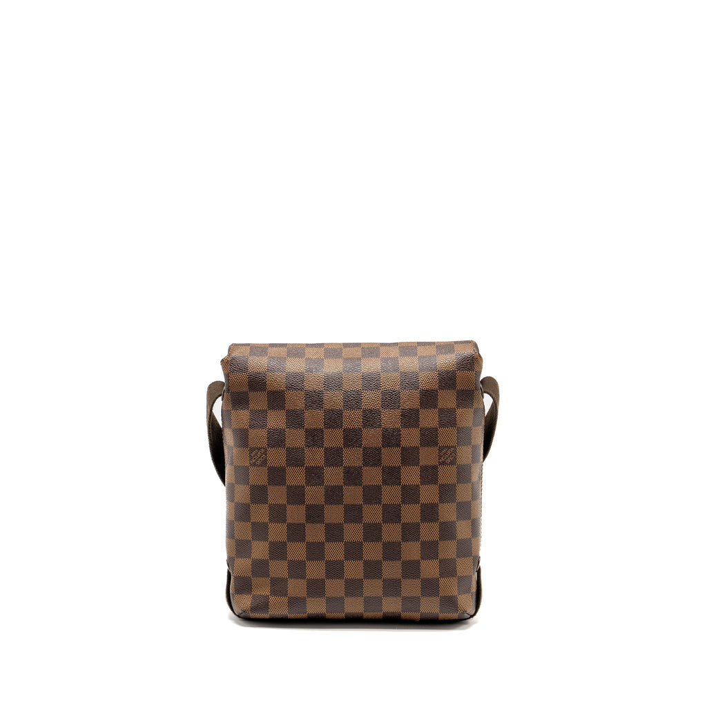 BROOKLYN PM MESSENGER BAG DAMIER EBENE CANVAS BROWN HARDWARE