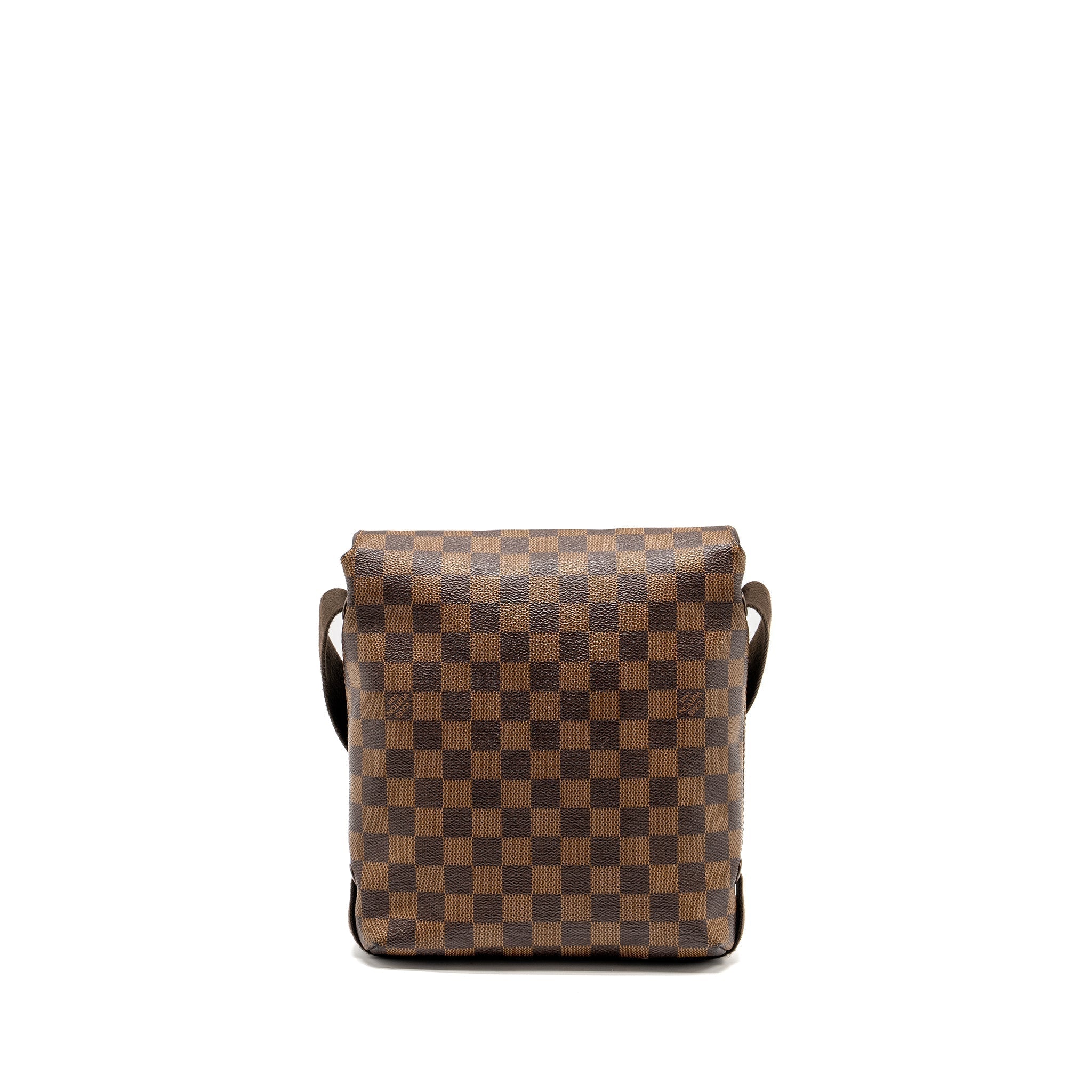 BROOKLYN PM MESSENGER BAG DAMIER EBENE CANVAS BROWN HARDWARE