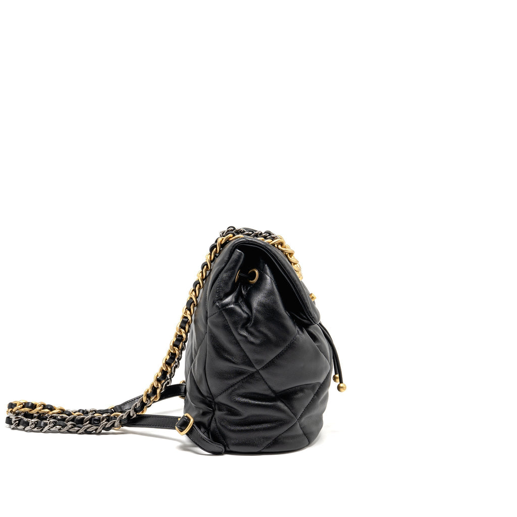 24C 19 BACKPACK LAMBSKIN BLACK MULTICOLOUR HARDWARE (MICROCHIP)