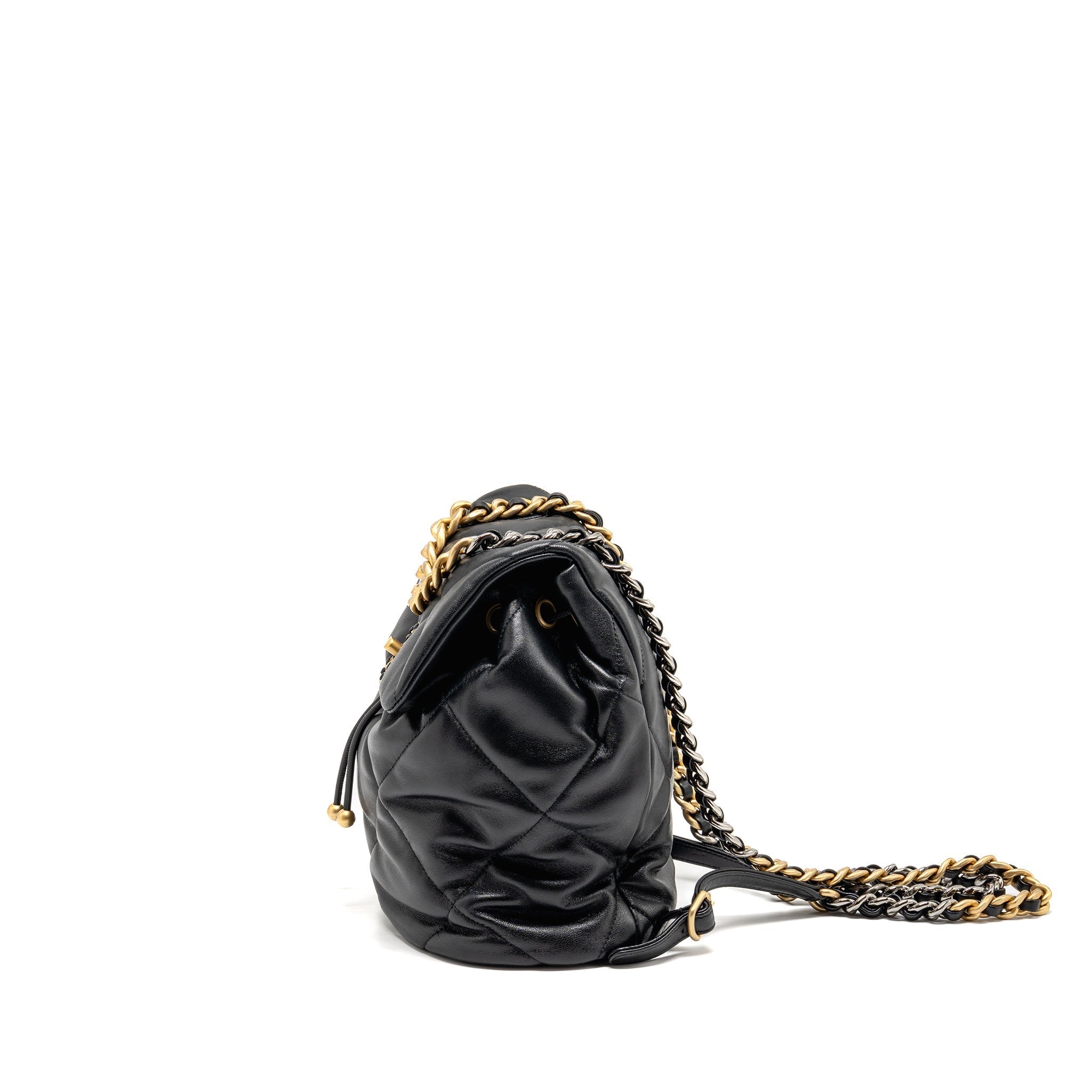 24C 19 BACKPACK LAMBSKIN BLACK MULTICOLOUR HARDWARE (MICROCHIP)