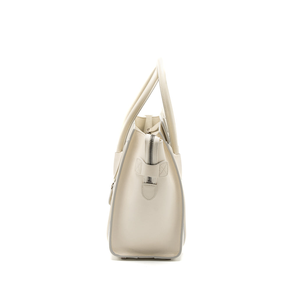 MICRO LUGGAGE BAG CALFSKIN WHITE SHW