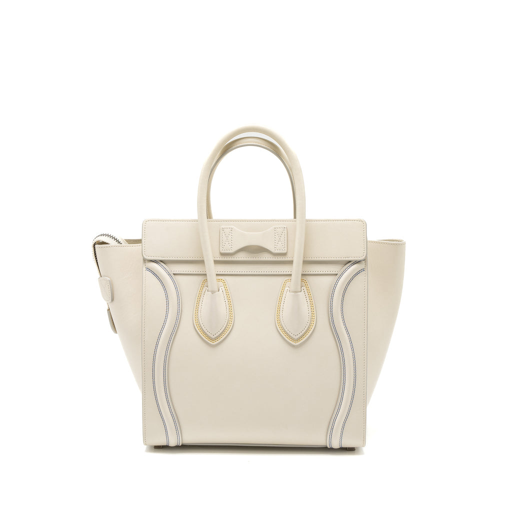 MICRO LUGGAGE BAG CALFSKIN WHITE SHW