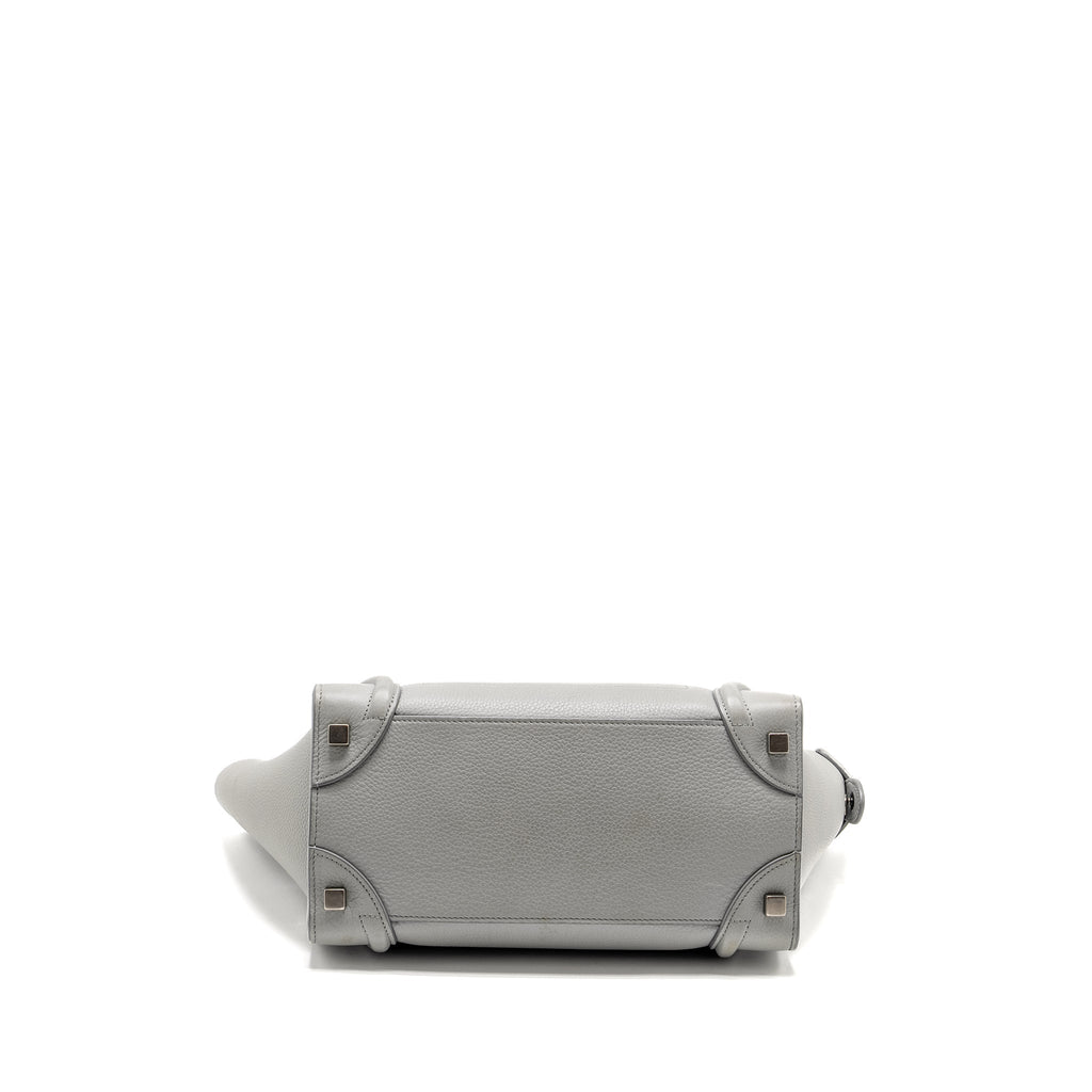 MICRO LUGGAGE BAG CALFSKIN LIGHT GREY SHW