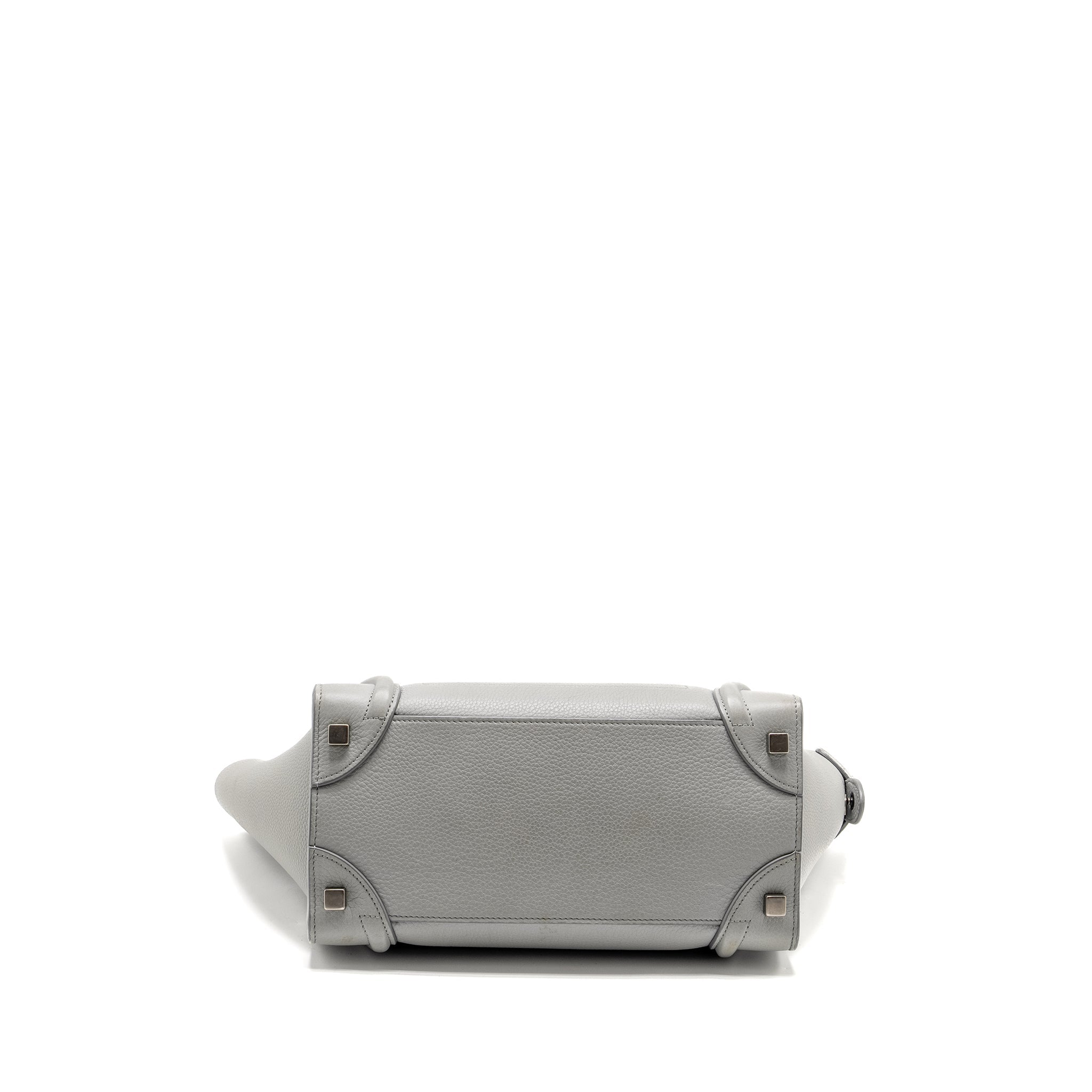 MICRO LUGGAGE BAG CALFSKIN LIGHT GREY SHW
