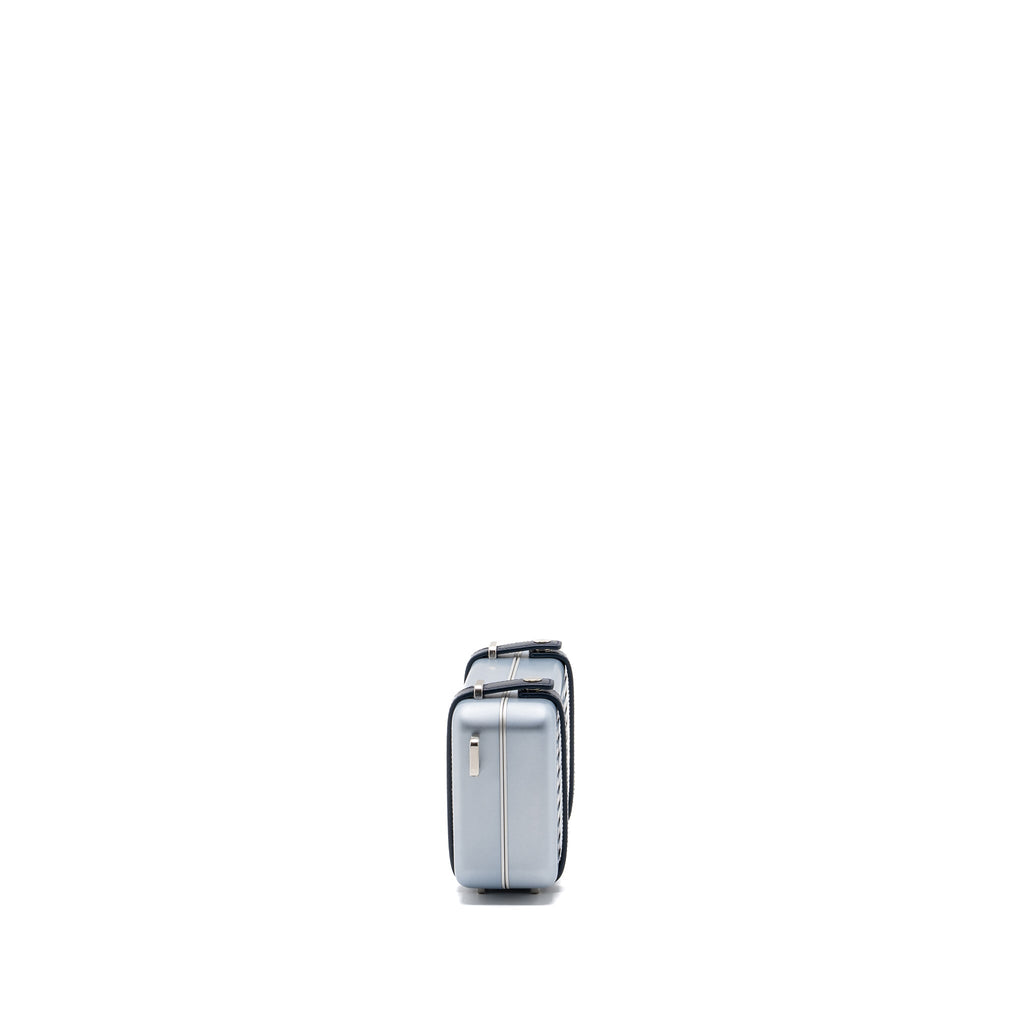 X RIMOWA CLUTCH TRUNK BAG ALUMINIUM / CALFSKIN SILVER / BLACK SHW