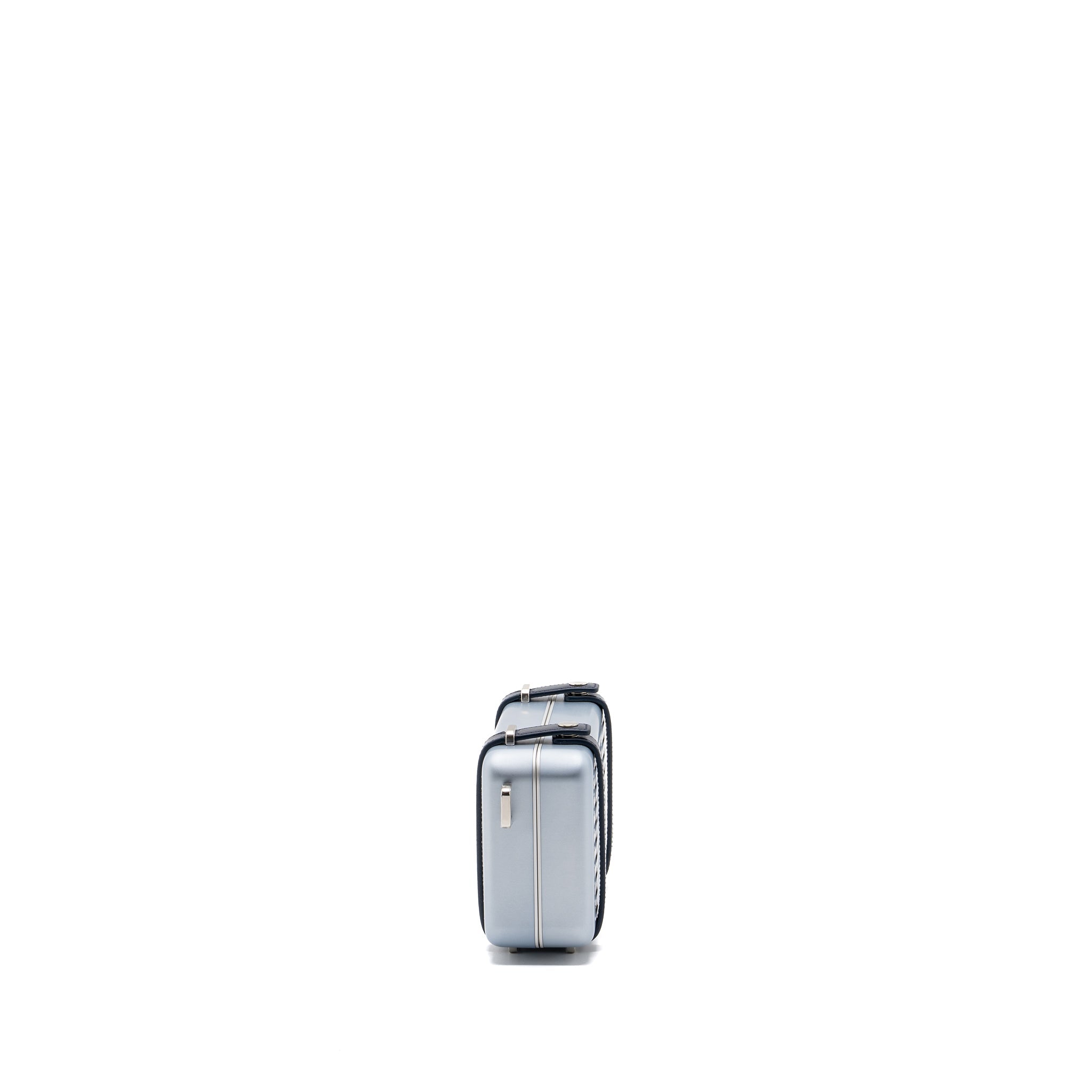 X RIMOWA CLUTCH TRUNK BAG ALUMINIUM / CALFSKIN SILVER / BLACK SHW