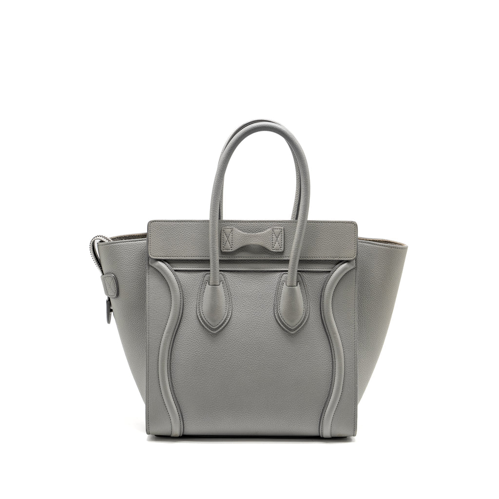 MICRO LUGGAGE BAG CALFSKIN LIGHT GREY SHW