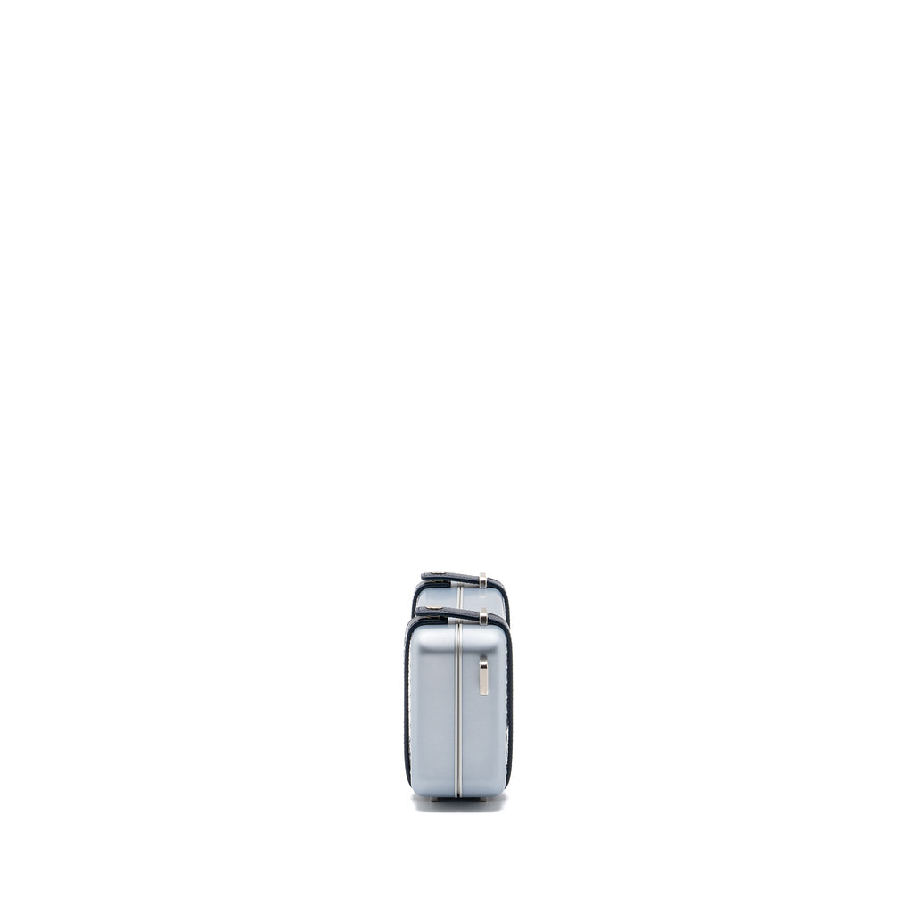 X RIMOWA CLUTCH TRUNK BAG ALUMINIUM / CALFSKIN SILVER / BLACK SHW