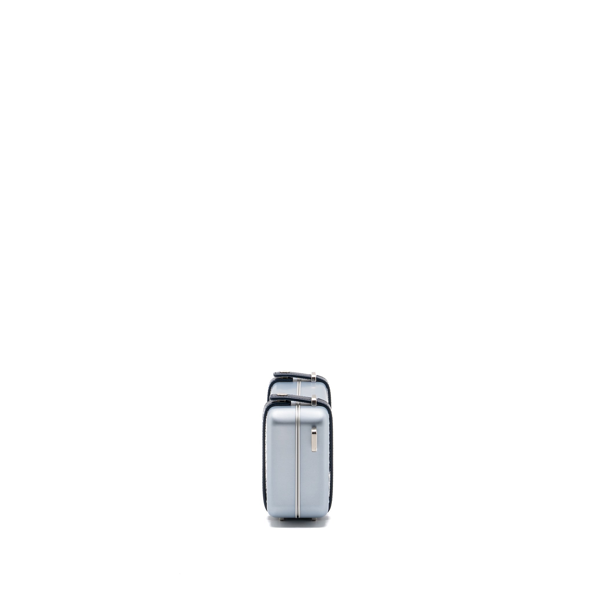 X RIMOWA CLUTCH TRUNK BAG ALUMINIUM / CALFSKIN SILVER / BLACK SHW