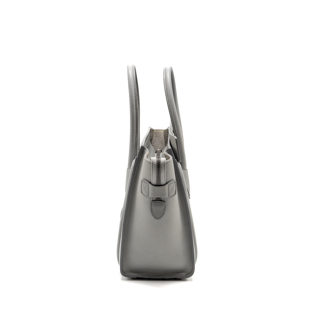 MICRO LUGGAGE BAG CALFSKIN LIGHT GREY SHW
