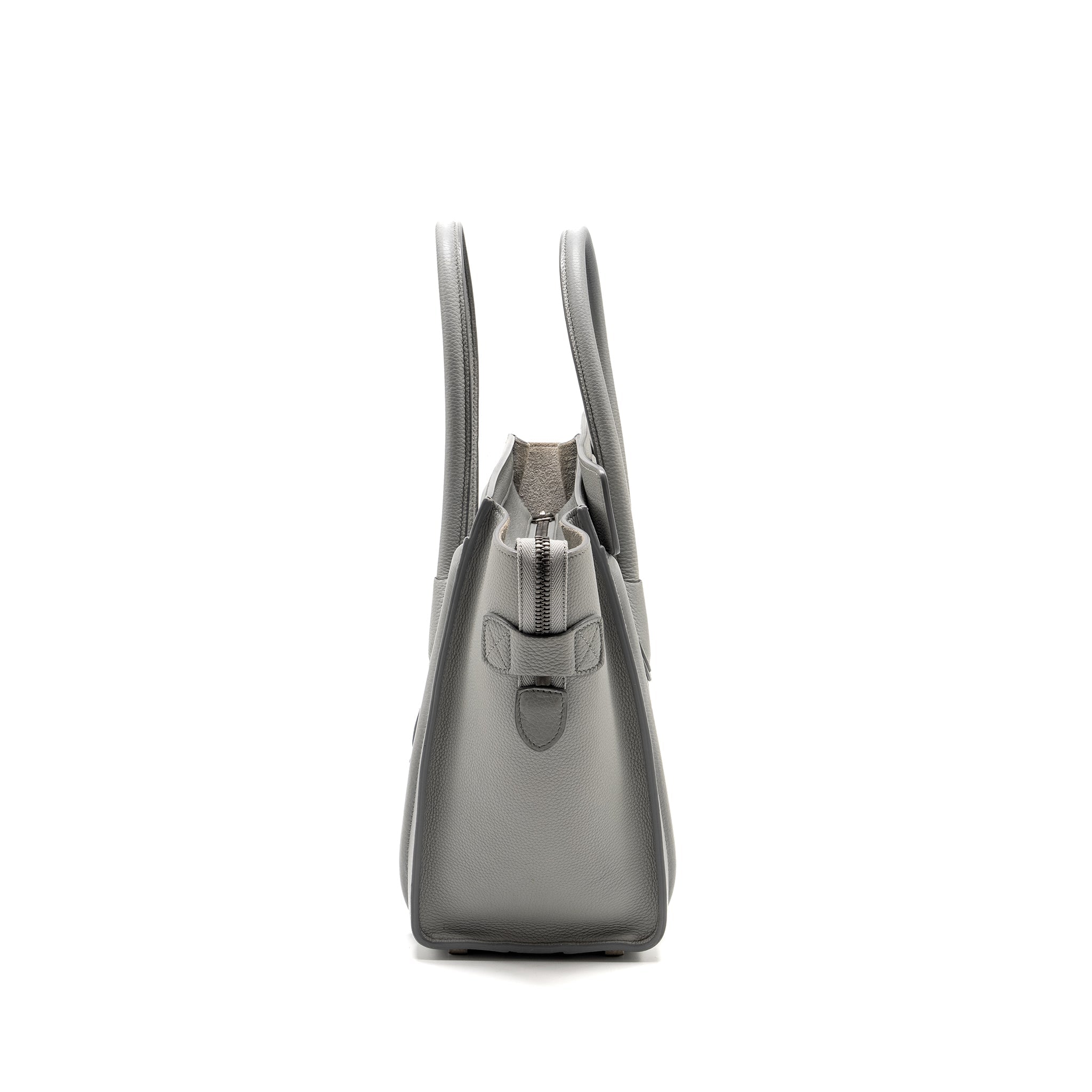 MICRO LUGGAGE BAG CALFSKIN LIGHT GREY SHW