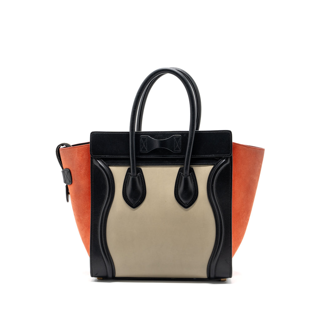 MICRO LUGGAGE CALFSKIN / SUEDE LEATHER MULTICOLOUR GHW