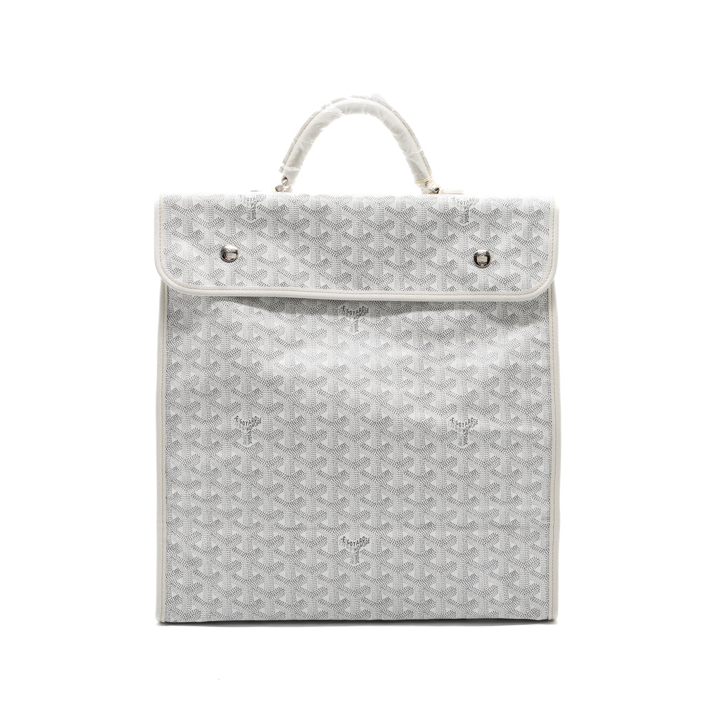 SAINT LEGER BACKPACK GOYARDINE CANVAS WHITE SHW