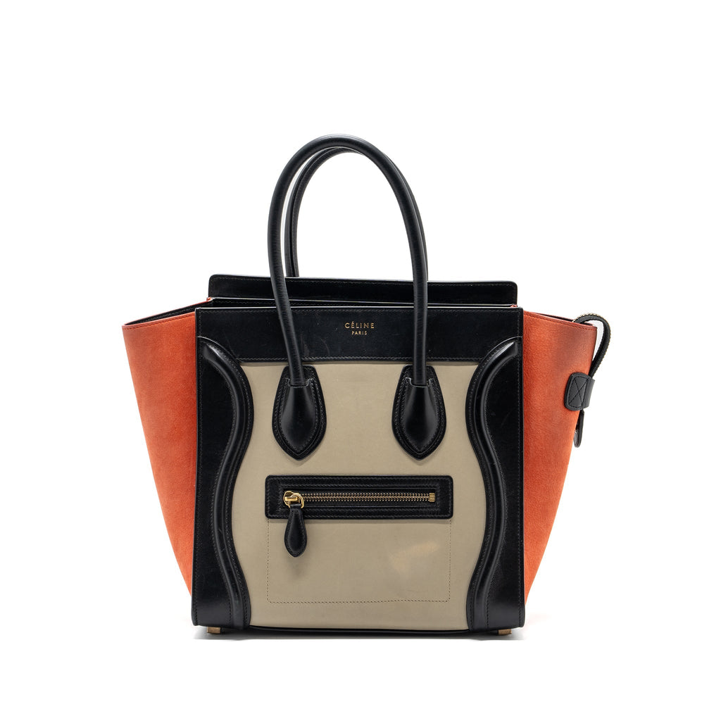 MICRO LUGGAGE CALFSKIN / SUEDE LEATHER MULTICOLOUR GHW