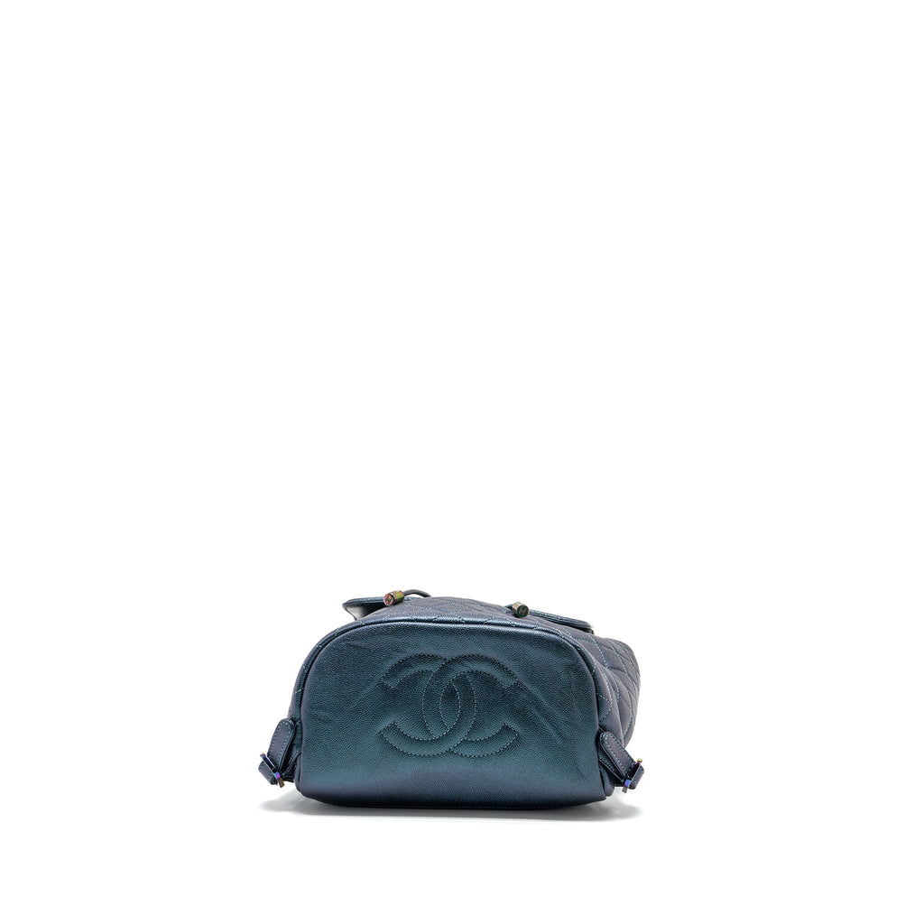 18B FILIGREE BACKPACK CAVIAR IRIDESCENT DARK TURQUOISE MULTICOLOUR HARDWARE