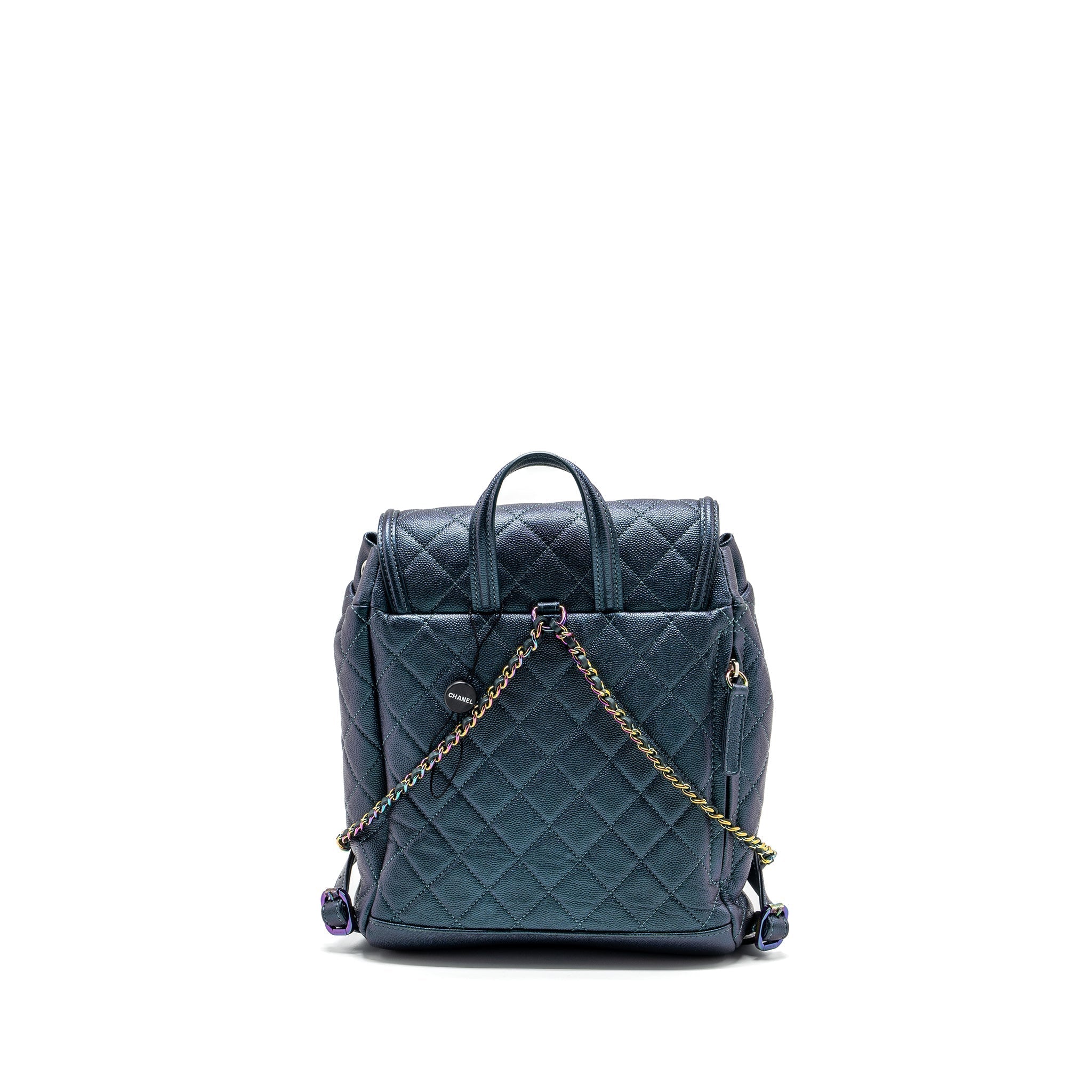 18B FILIGREE BACKPACK CAVIAR IRIDESCENT DARK TURQUOISE MULTICOLOUR HARDWARE