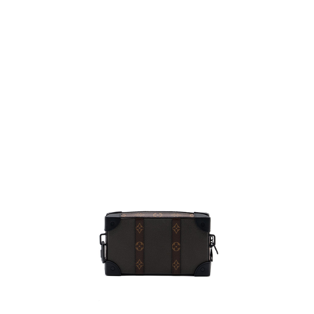 SOFT TRUNK WALLET TAIGA / MONOGRAM CANVAS KHAKI GREEN WITH BLACK HARDWARE