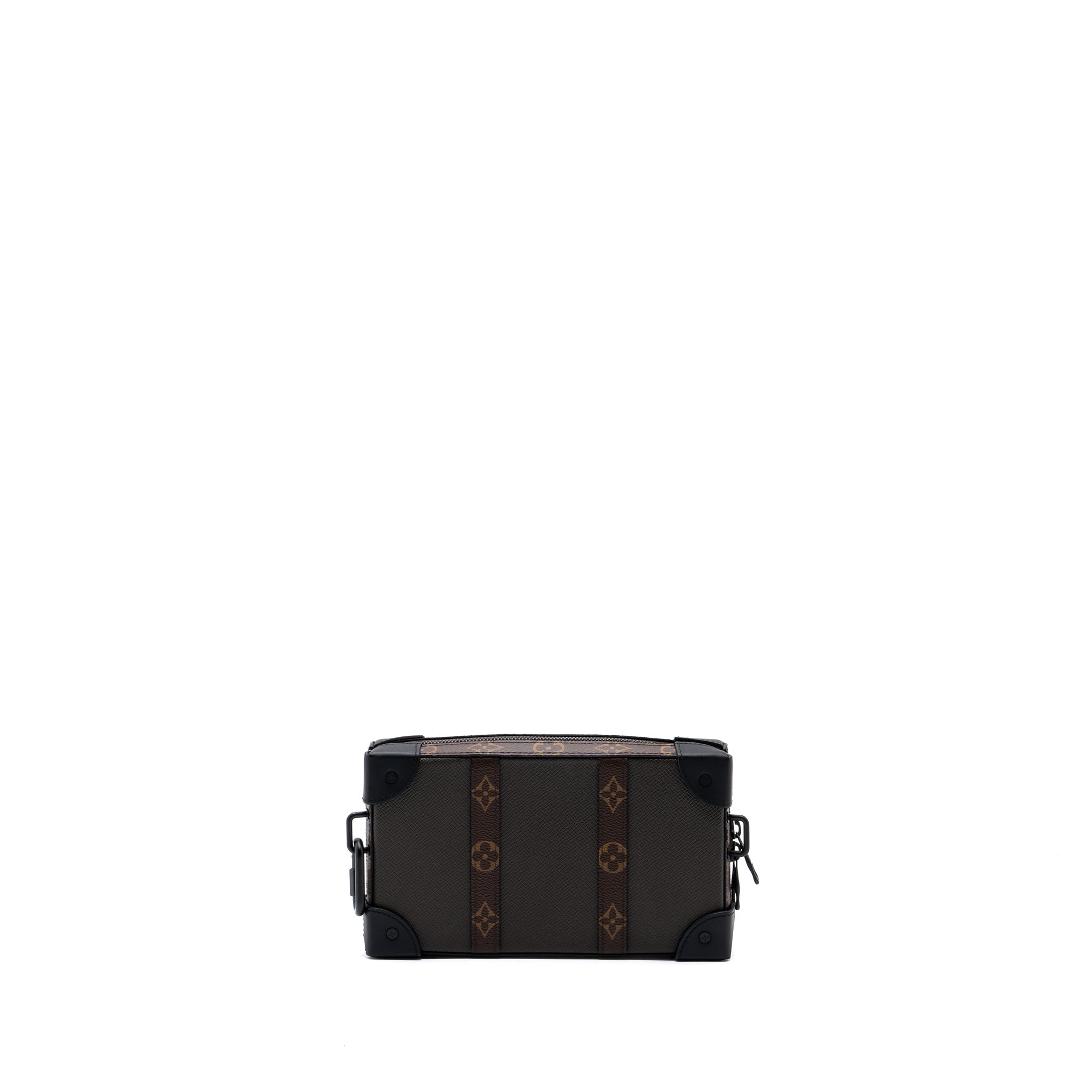 SOFT TRUNK WALLET TAIGA / MONOGRAM CANVAS KHAKI GREEN WITH BLACK HARDWARE