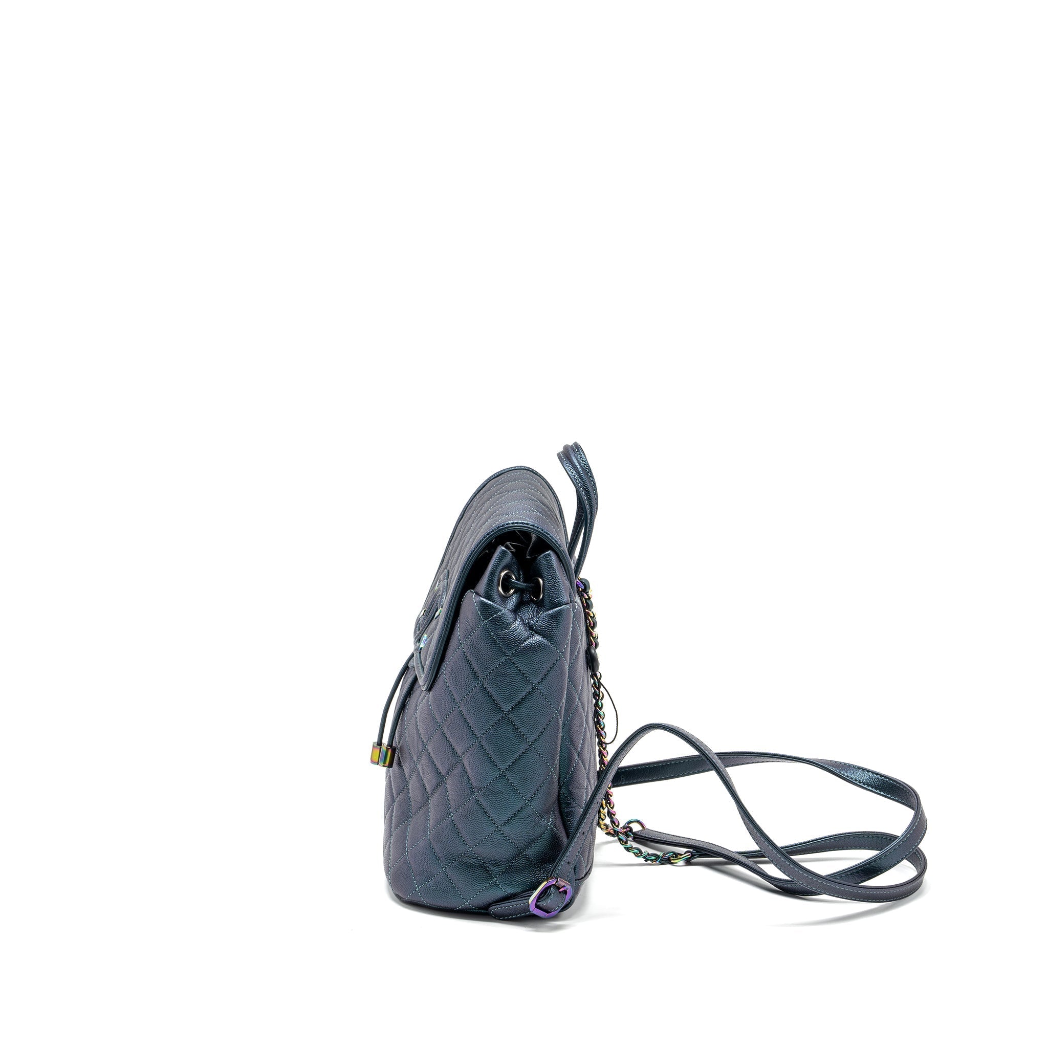 18B FILIGREE BACKPACK CAVIAR IRIDESCENT DARK TURQUOISE MULTICOLOUR HARDWARE