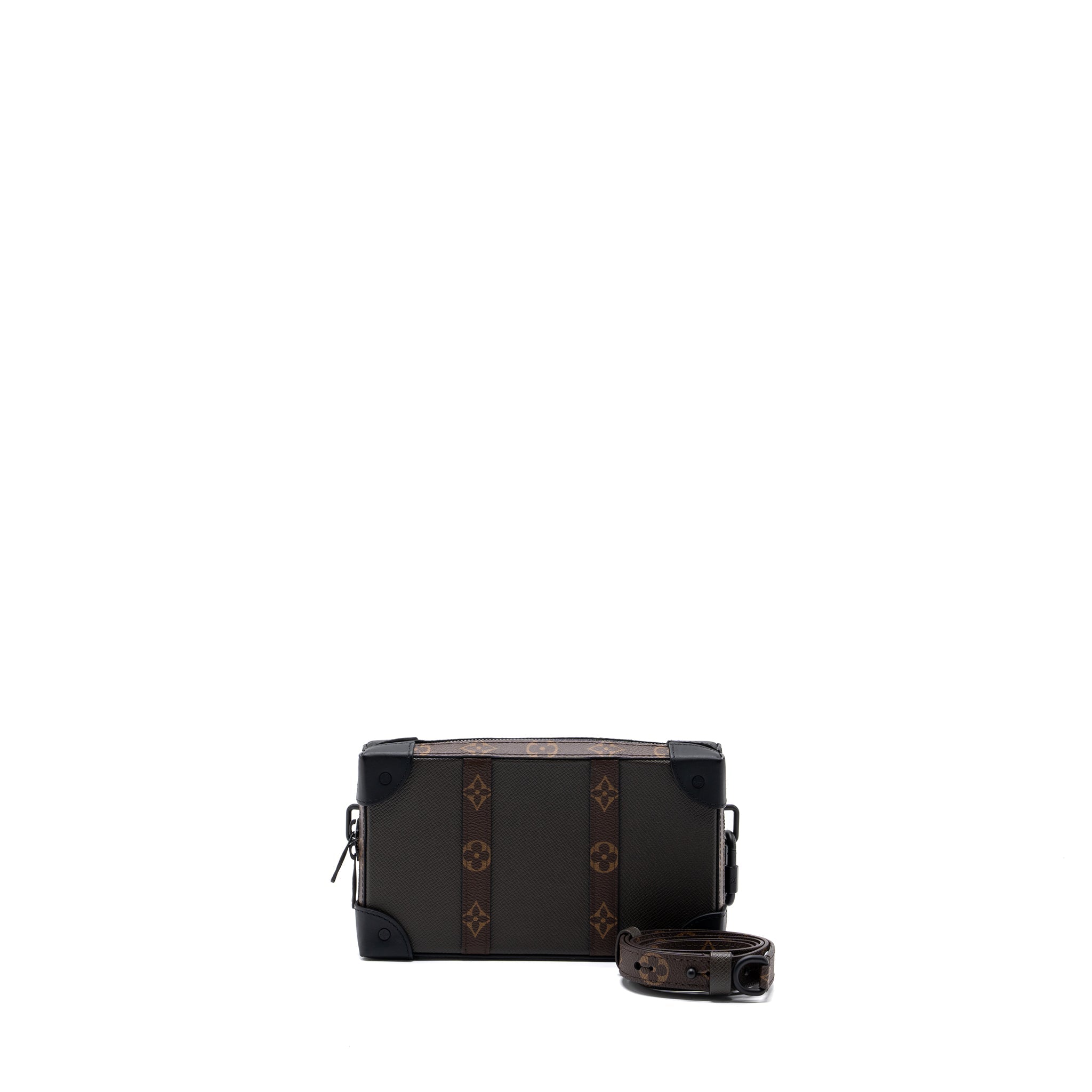 SOFT TRUNK WALLET TAIGA / MONOGRAM CANVAS KHAKI GREEN WITH BLACK HARDWARE