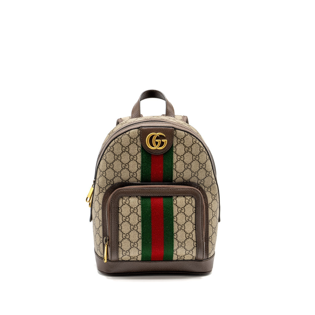 SMALL GG OPHIDIA BACKPACK GG SUPREME CANVAS/ CALFSKIN GHW