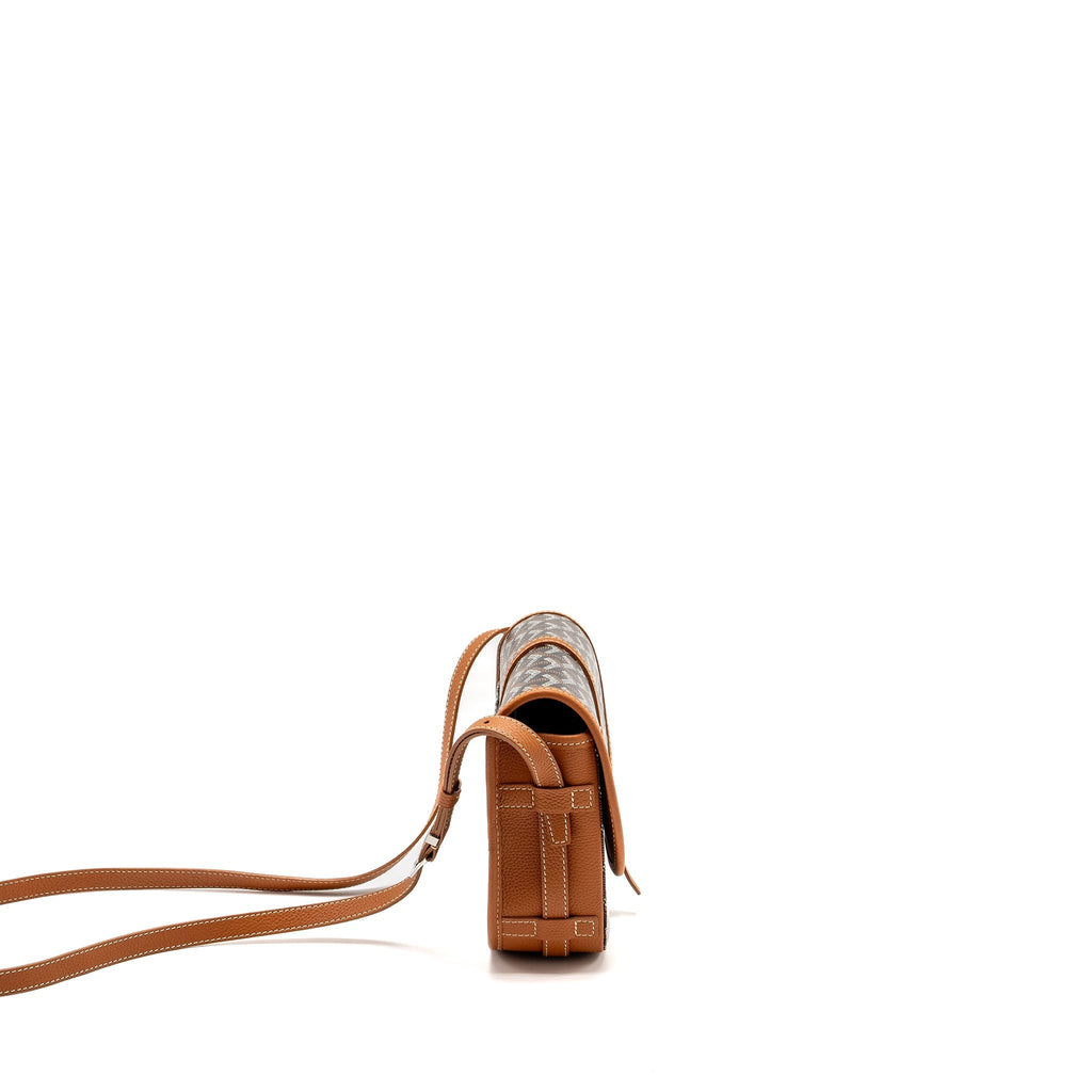 BELVEDERE PM MESSENGER BAG GOYARDLINE CANVAS BROWN SHW