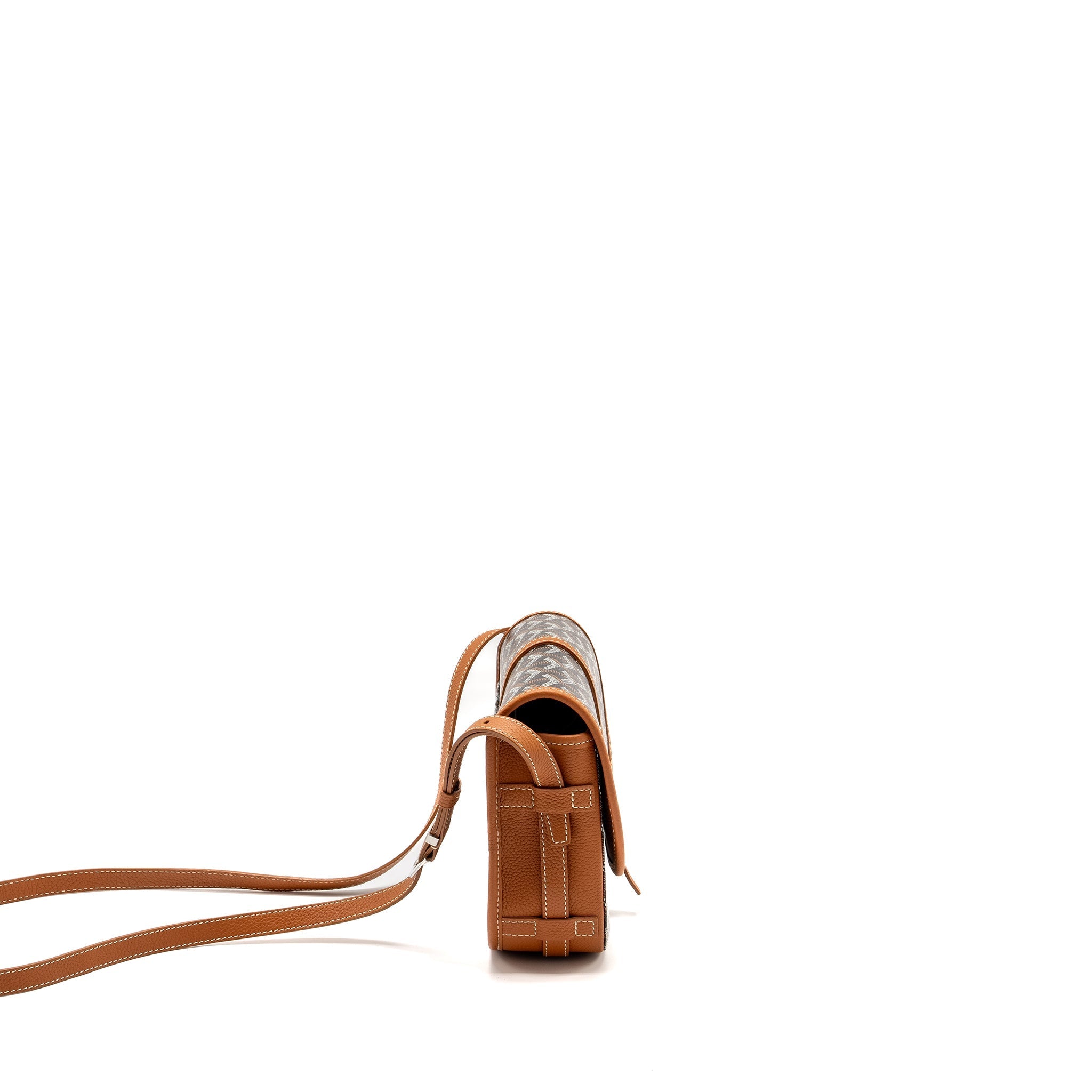 BELVEDERE PM MESSENGER BAG GOYARDLINE CANVAS BROWN SHW