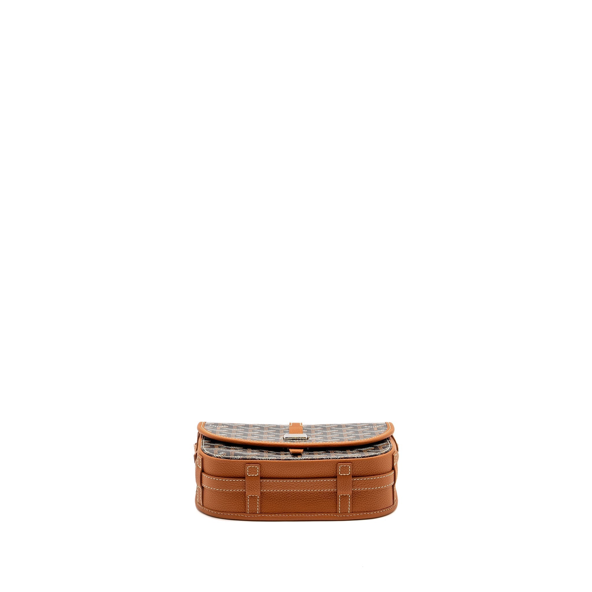 BELVEDERE PM MESSENGER BAG GOYARDLINE CANVAS BROWN SHW