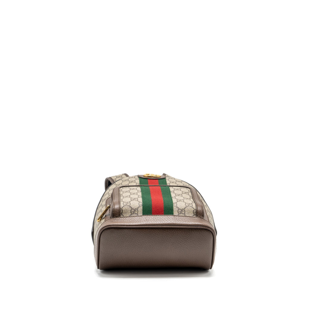 OPHIDIA GG SMALL BACKPACK GG SUPREME CANVAS BROWN GHW