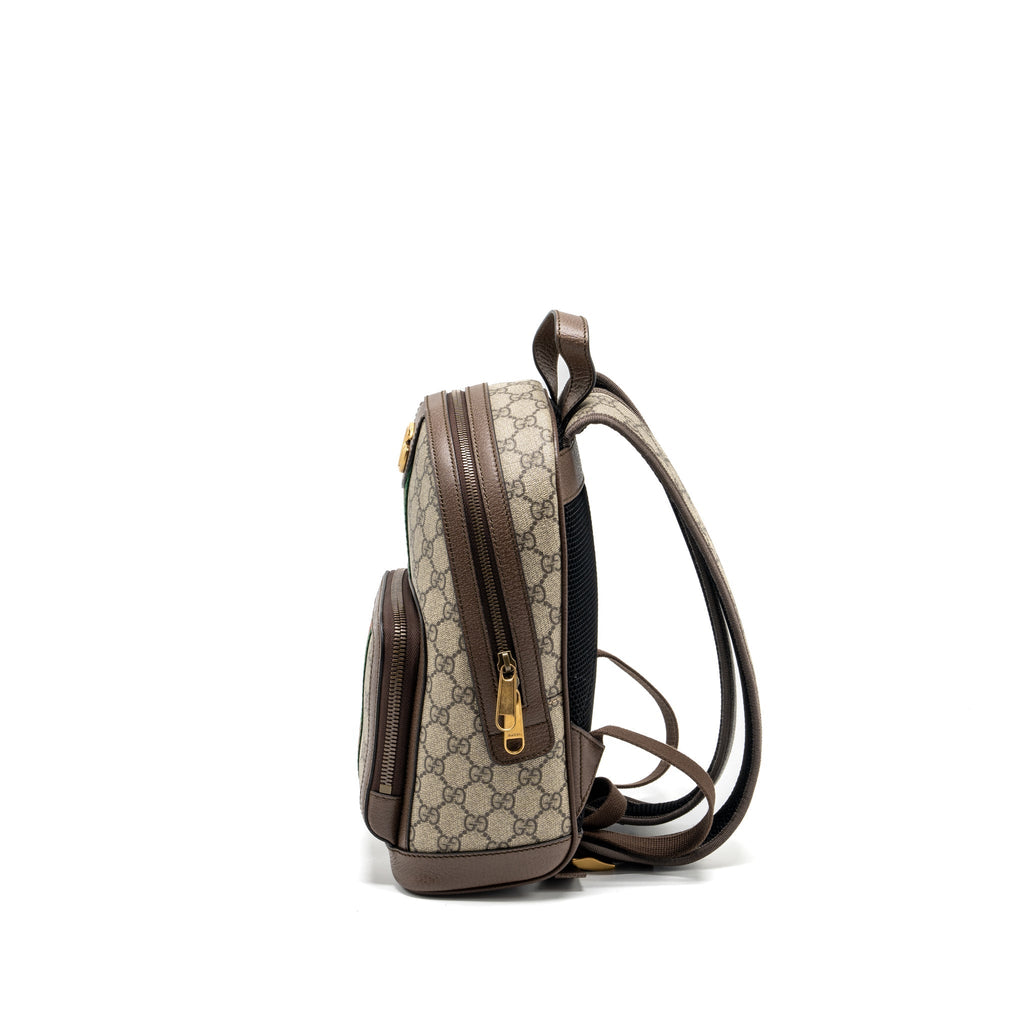 OPHIDIA GG SMALL BACKPACK GG SUPREME CANVAS BROWN GHW