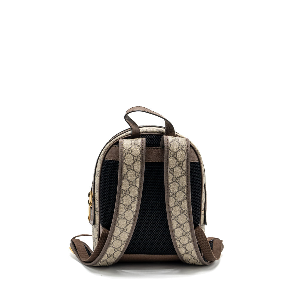 OPHIDIA GG SMALL BACKPACK GG SUPREME CANVAS BROWN GHW