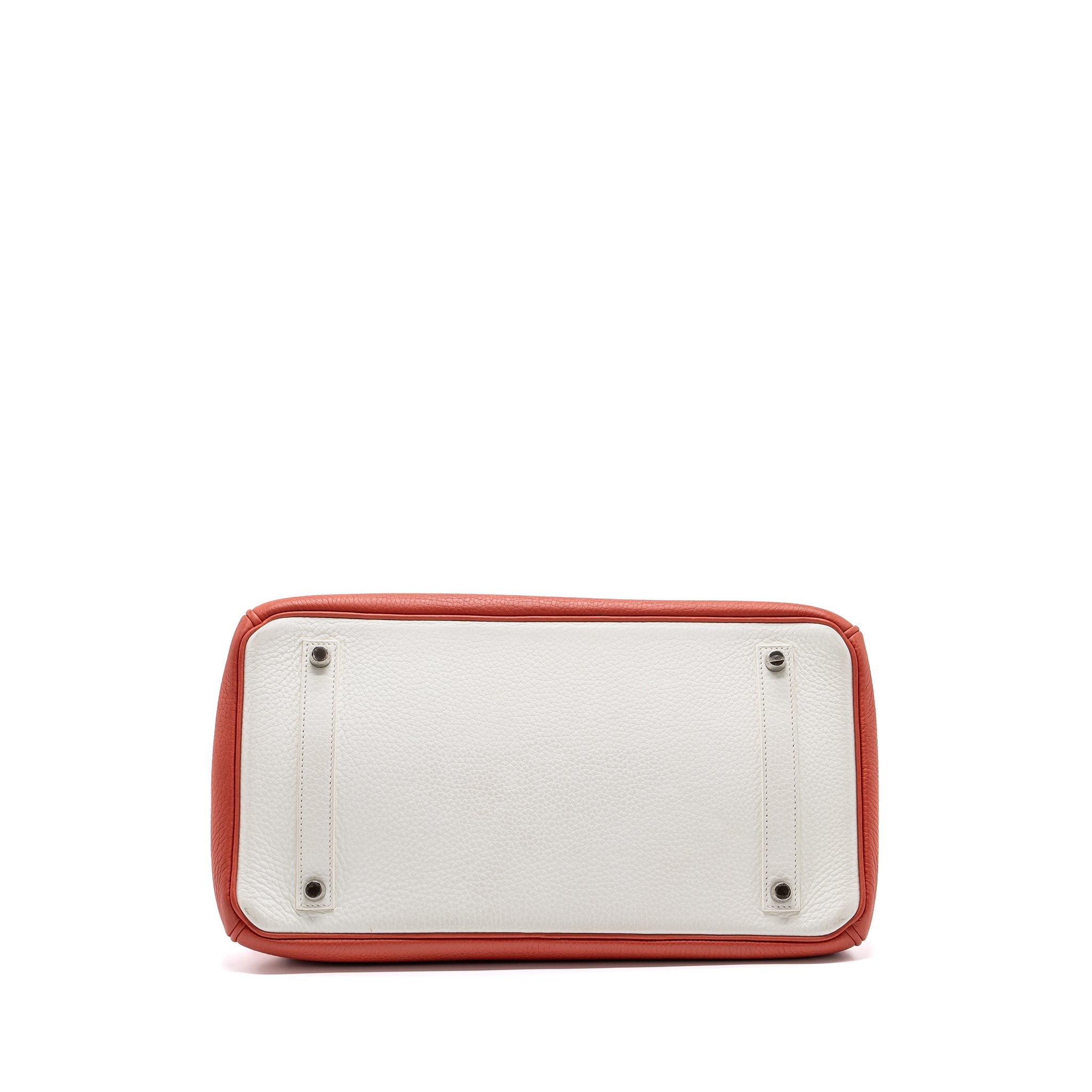 HERMES BIRKIN 35 TOGO SANGUINE / BLANC SHW