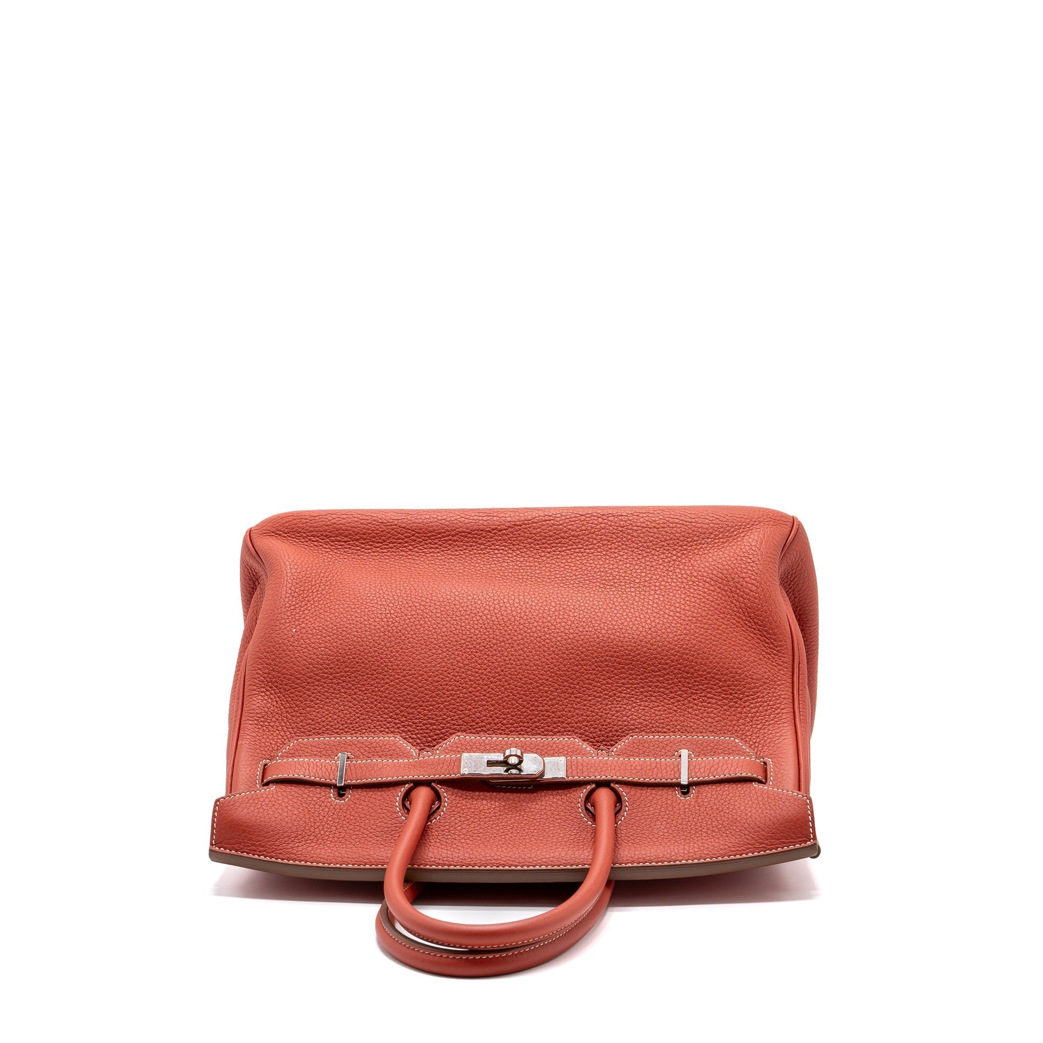 HERMES BIRKIN 35 TOGO SANGUINE / BLANC SHW