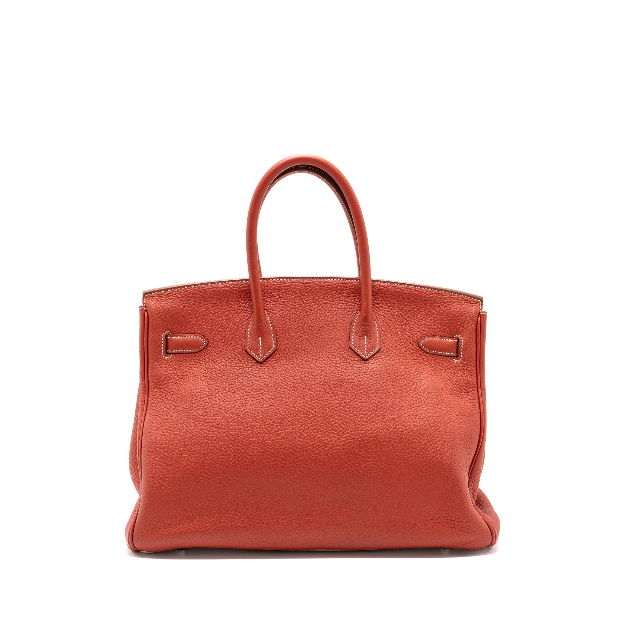 HERMES BIRKIN 35 TOGO SANGUINE / BLANC SHW