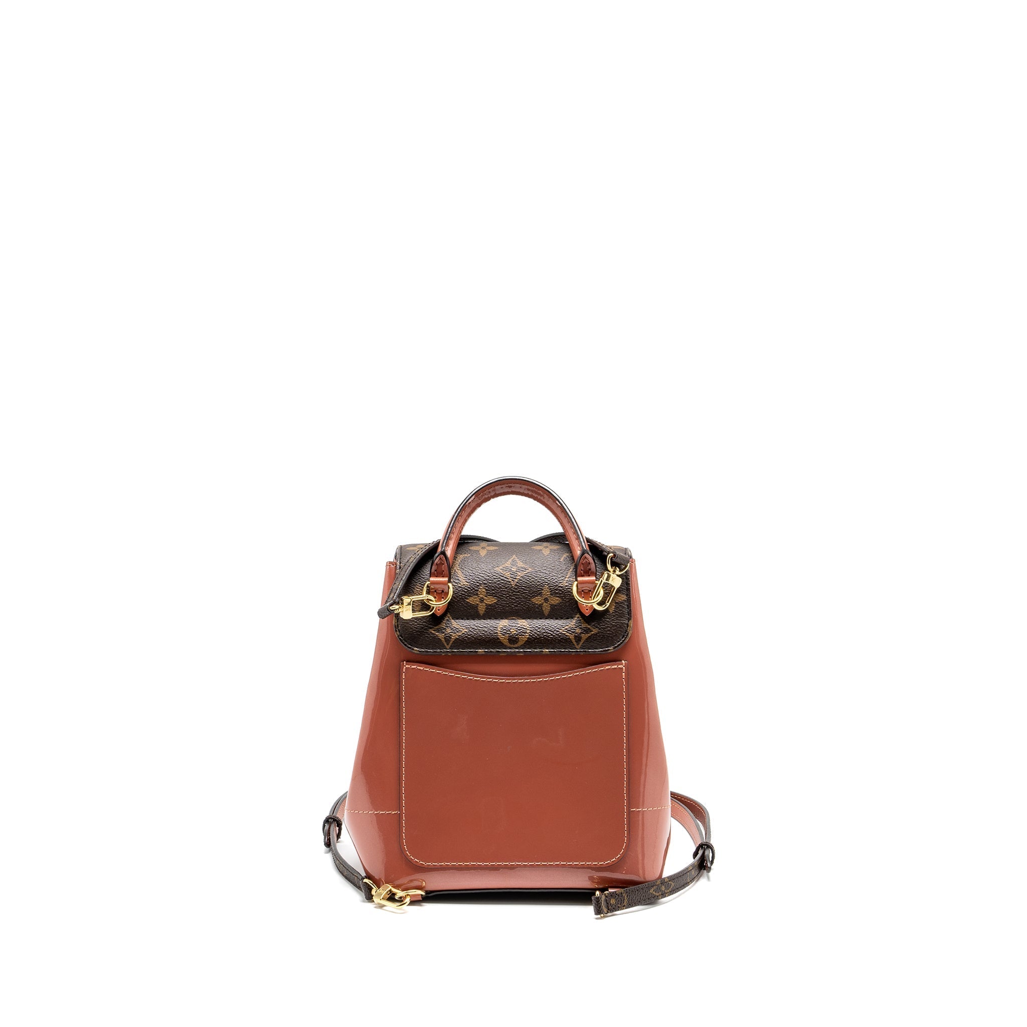 HOT SPRINGS BACKPACK PATENT / MONOGRAM CANVAS PINK GHW