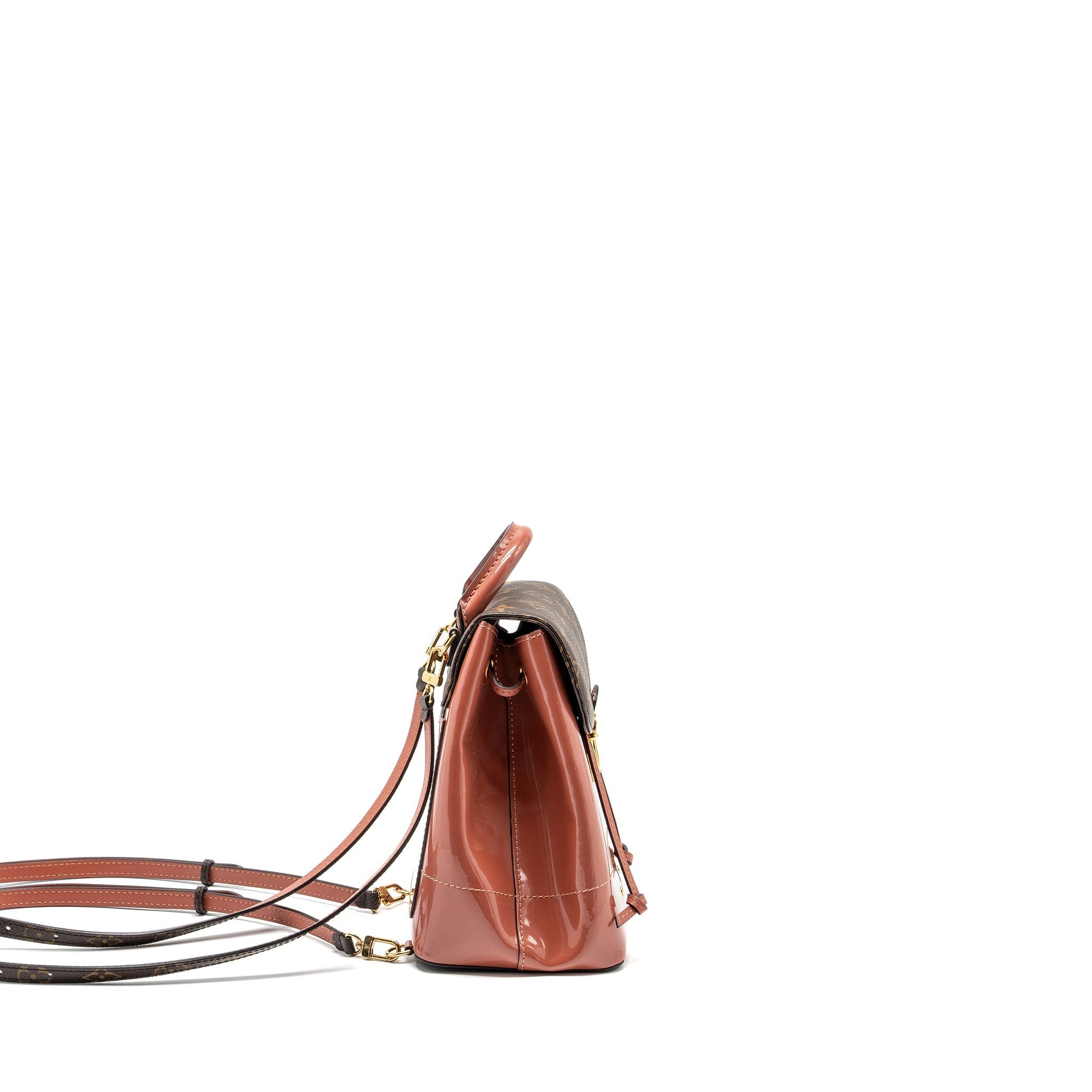 HOT SPRINGS BACKPACK PATENT / MONOGRAM CANVAS PINK GHW