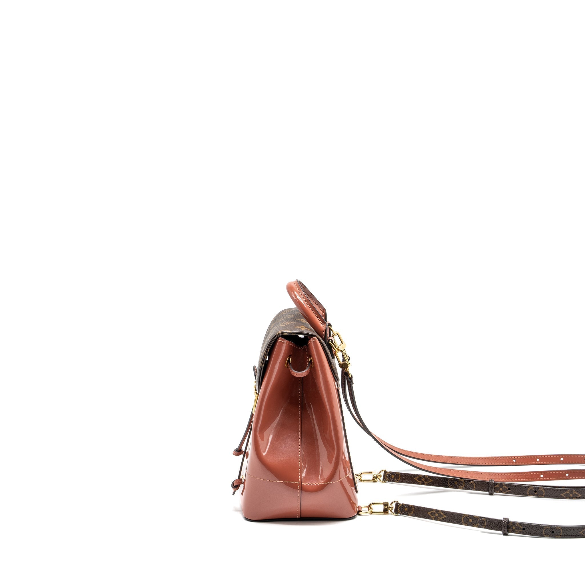 HOT SPRINGS BACKPACK PATENT / MONOGRAM CANVAS PINK GHW