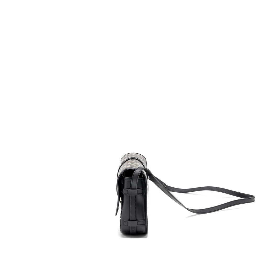 BELVEDERE PM MESSENGER BAG GOYARDLINE CANVAS / CALFSKIN BLACK SHW