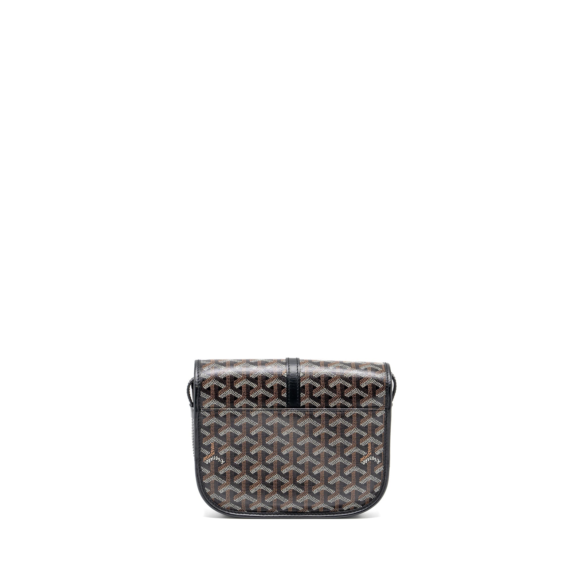 BELVEDERE PM MESSENGER BAG GOYARDLINE CANVAS / CALFSKIN BLACK SHW